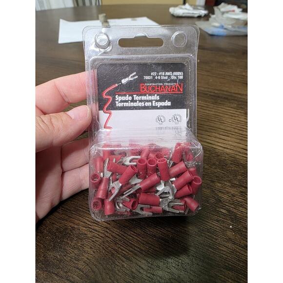 Buchanan AW2120-2 Spade Terminals #22 20 18 stud 22-18 AWG Wire Qnt 103 - Picture 1 of 13